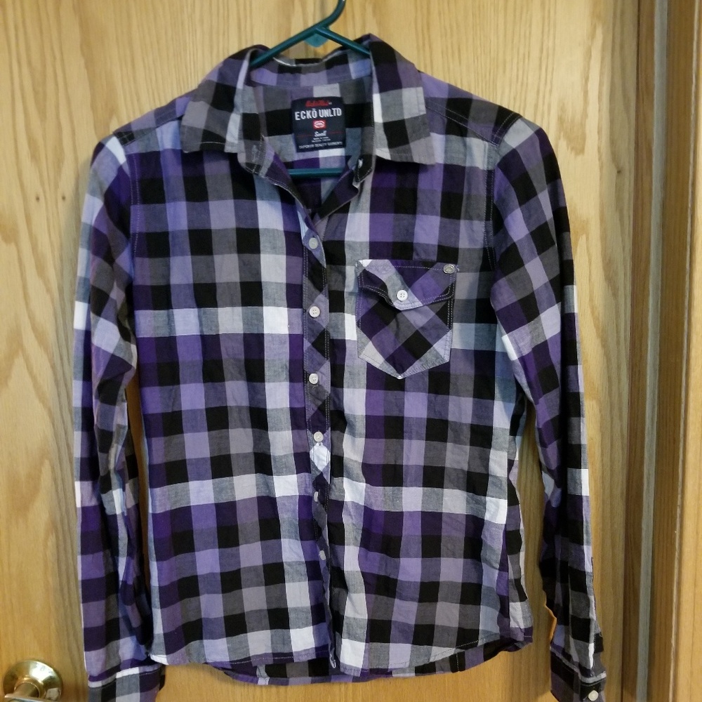 Purple and Black Echo Flannel